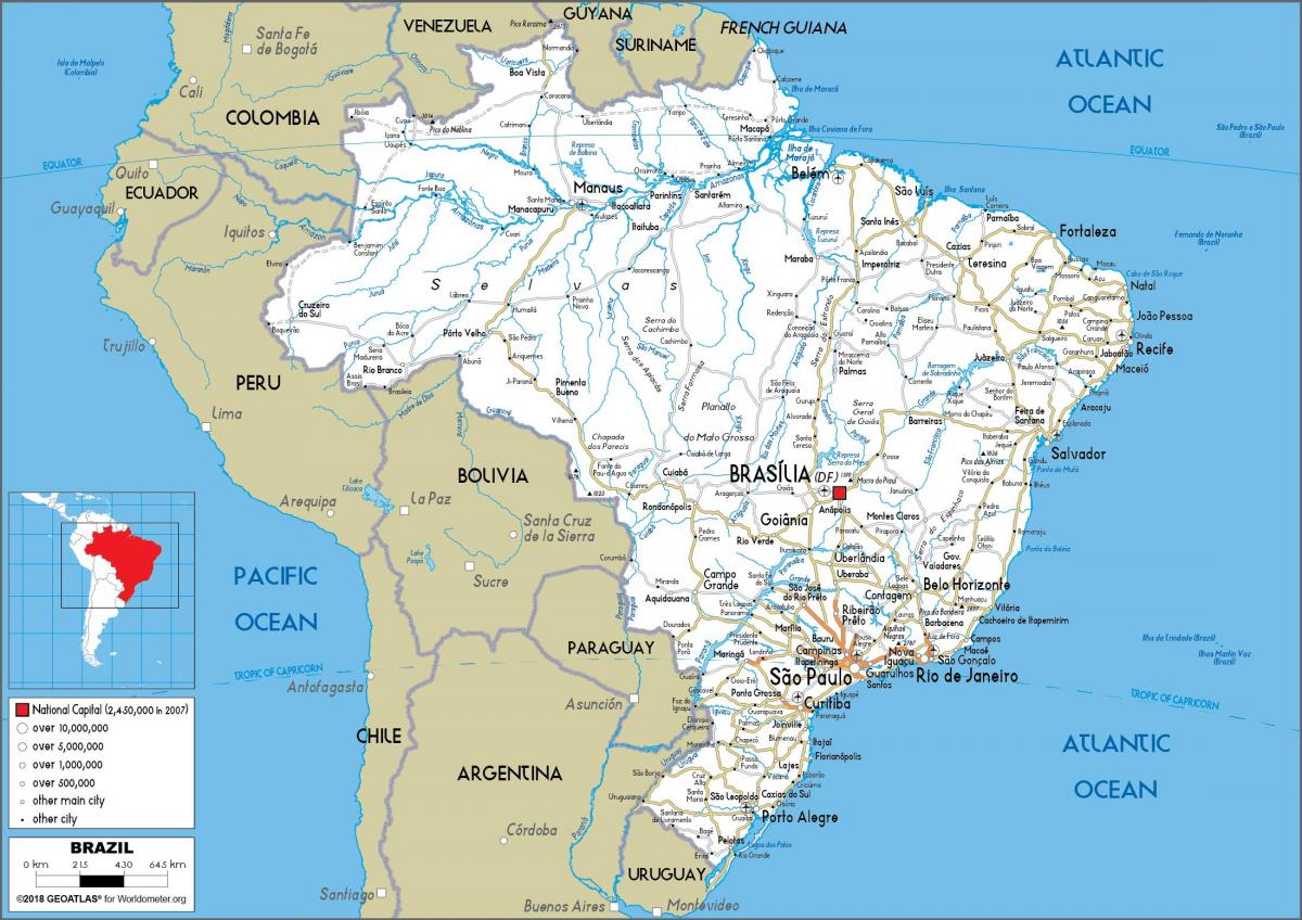 Gedetailleerde kaart van Brazilië Brazilië gedetailleerde kaart (ZuidAmerika Amerika) Gedetailleerde kaart van Brazilië Brazilië gedetailleerde kaart (ZuidAmerika Amerika)