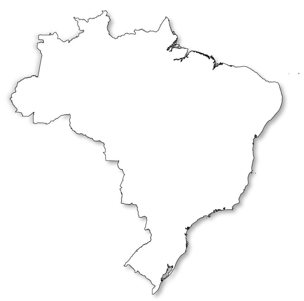 kaart van Brazilië overzicht