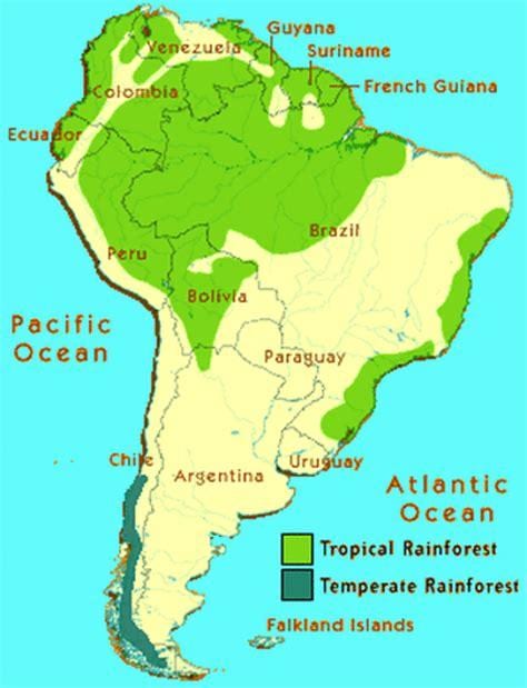 regenwoud in Brazilië kaart