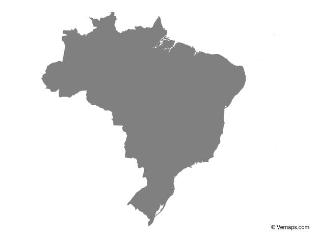 Brazilië vector kaart