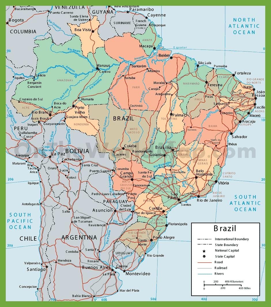 politieke kaart van Brazilië