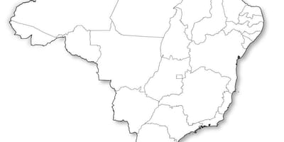 Kaart van brazilië leeg