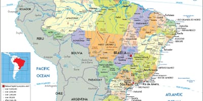 Brazilië in kaart