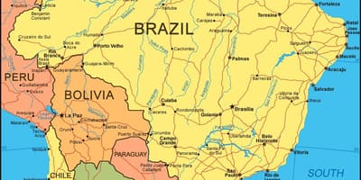 Steden van de kaart van Brazilië