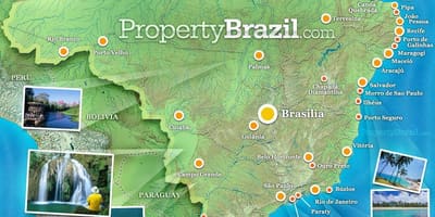 Toeristische kaart van Brazilië