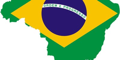 Brazilië vlag kaart