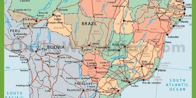 Politieke kaart van Brazilië